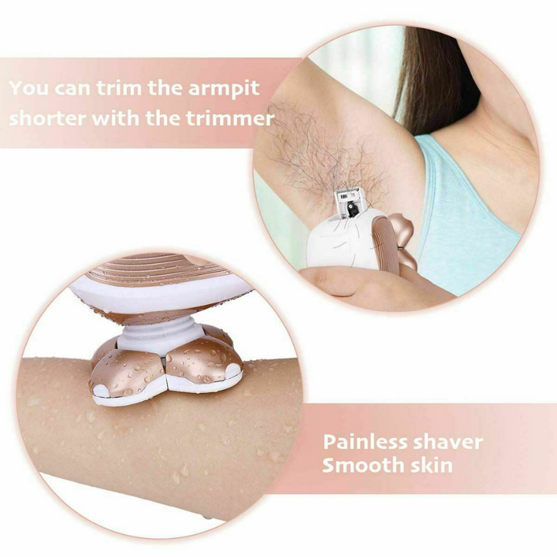 Premium Electric Epilator Hair Remover with 5 heads