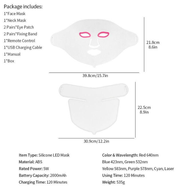 Silicone LED Light Therapy Mask