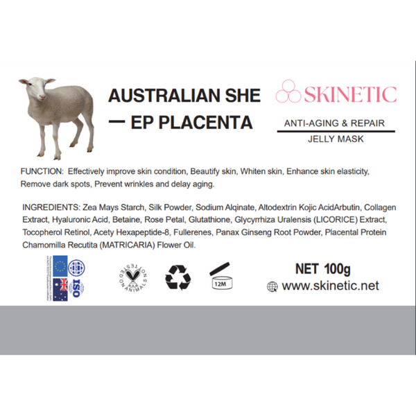 Skinetic-Hydro-Jelly-Mask-Powder100g-Australian-Sheep-Placenta
