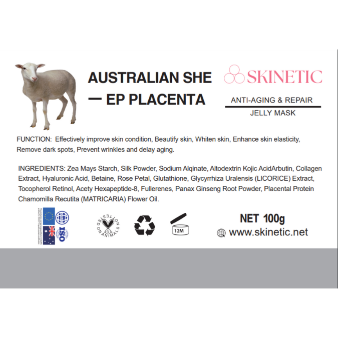 Skinetic-Hydro-Jelly-Mask-Powder-20g-Australian-Sheep-Placenta